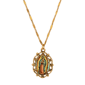 Symbols of Faith Gold-Tone Our Lady of Guadalupe Oval Necklace - image 1