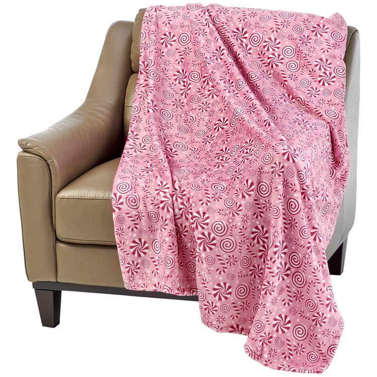 Ashley Cooper™ Pink Peppermint Plush Throw