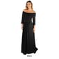Plus Size 24/7 Comfort Apparel Off The Shoulder Pleated Maxi Dres - image 3
