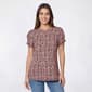Petite Anne Klein Short Pleat Sleeve Abstract Blouse - image 1
