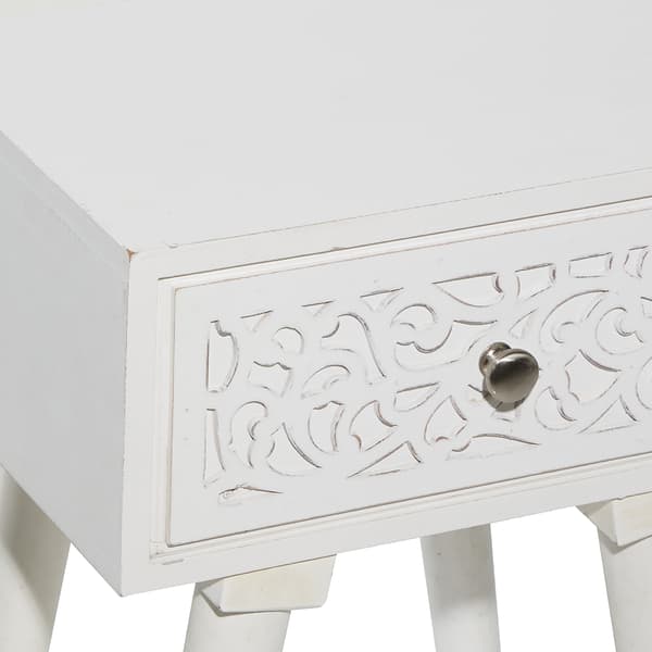 9th & Pike&#174; Wood Carved Side Table