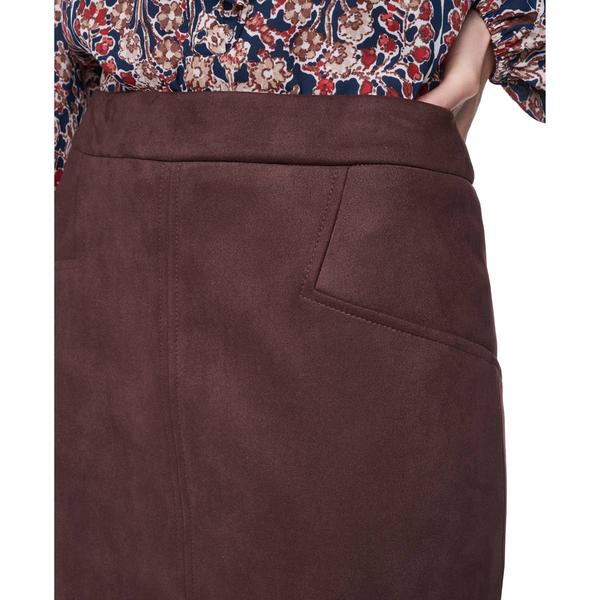 Womens Tommy Hilfiger Back Zipper Faux Suede Pencil Skirt