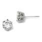Sterling Silver & Rhodium Plated 6mm Stud Earrings - image 1