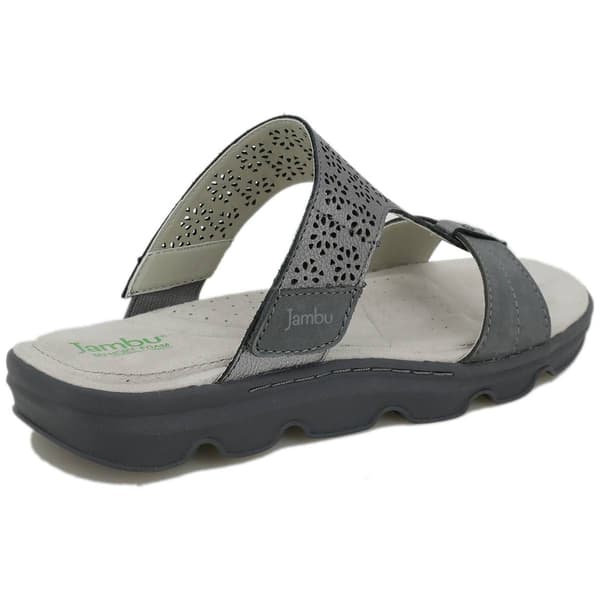 Womens Jambu Greece Leather Slide Sandals