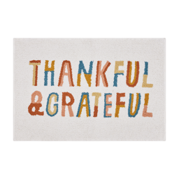 Hallmark Multicolor Thankful & Grateful Microfiber Bath Rug