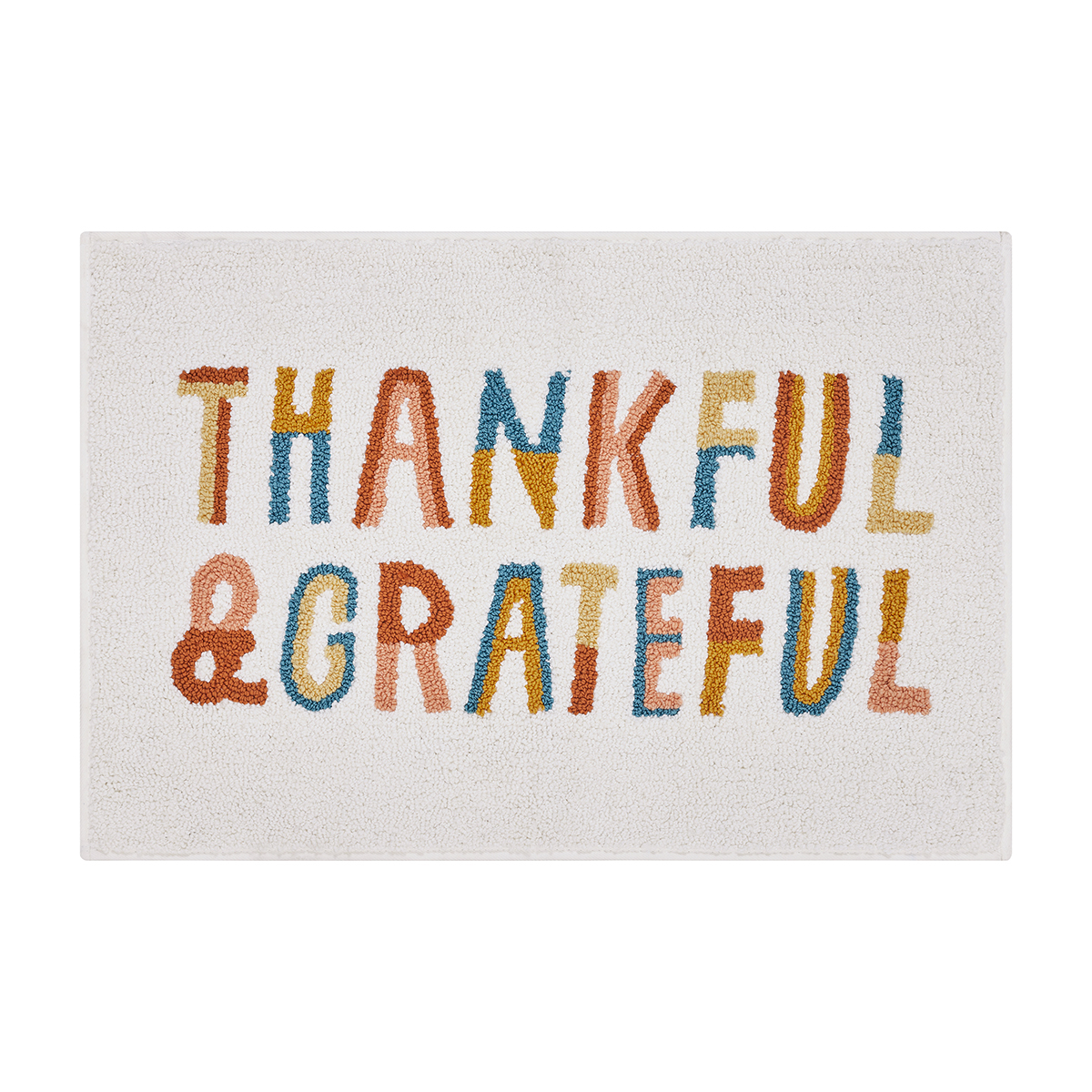 Hallmark Multicolor Thankful & Grateful Microfiber Bath Rug