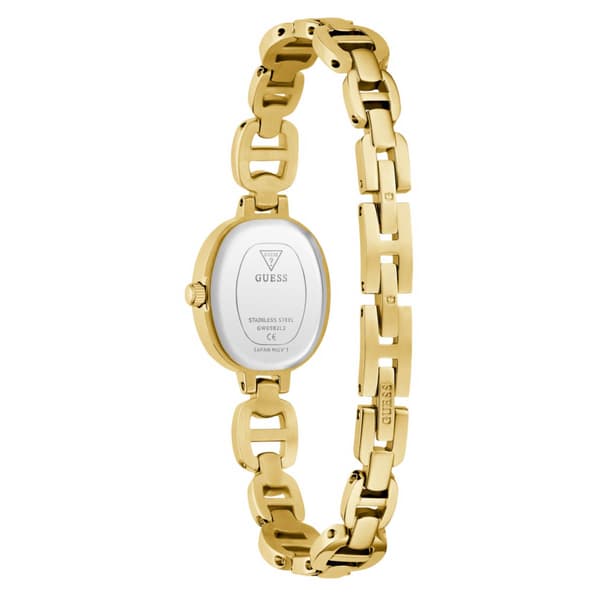 Womens Guess Gold-Tone Black Sunray Dial Watch - GW0982L2