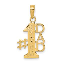 Mens Gold Classics(tm) 14kt. #1 DAD Pendant