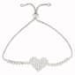 Accents Diamond Accent Cubic Zirconia Heart Adjustable Bracelet - image 1