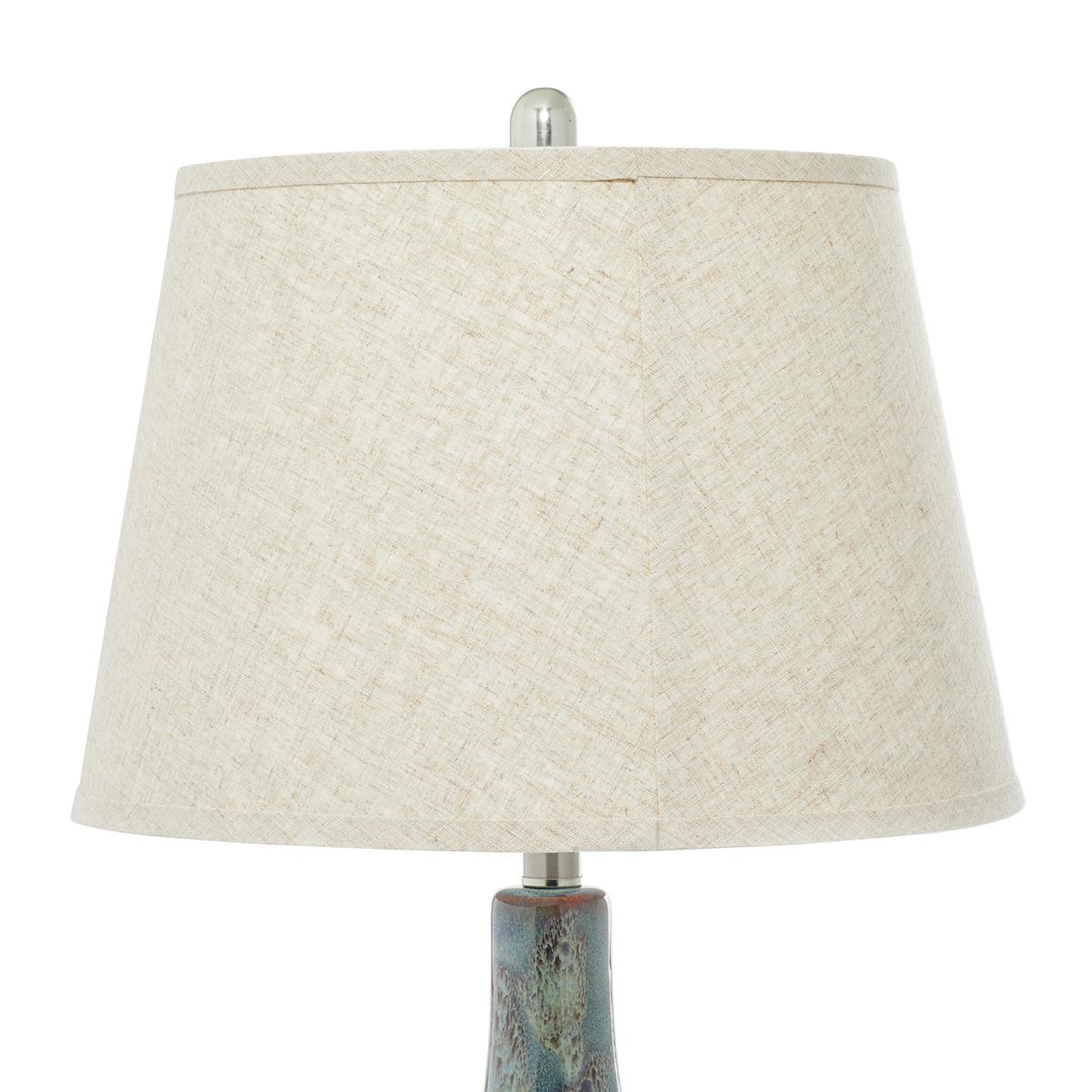 9th & Pike® Ceramic Round Blue Table Lamp - Set of 2