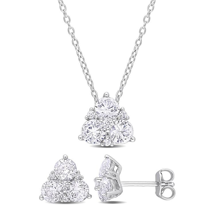 Gemstone Classics(tm) 3 1/2kt. Created White Sapphire Pendant Set