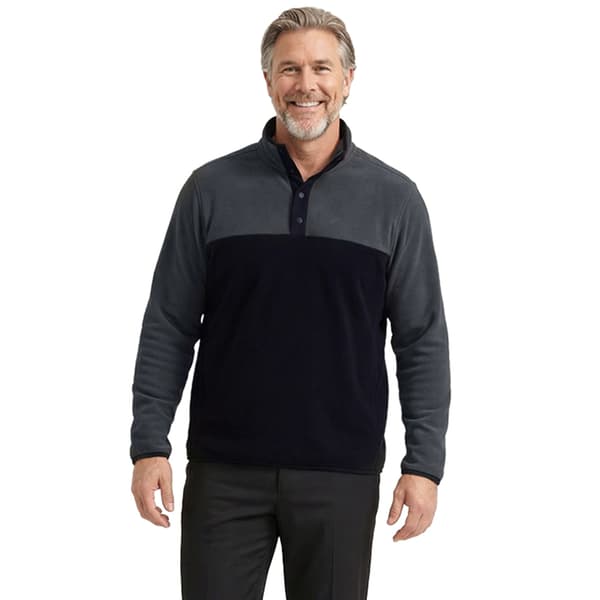 Mens LANDS END(R) Color Block Polar Snap Henley - image 