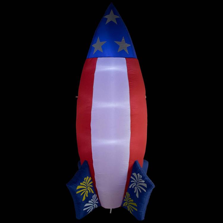 Northlight Seasonal 8ft. 4th of July Americana Inflatable Rocket