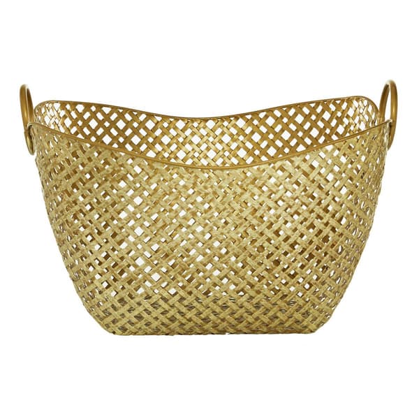 9th & Pike® Large Gold Metal Basket