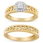 Haus of Brilliance 14kt. Gold 1/5ctw. Diamond Scroll Bridal Set - image 2
