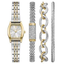 Womens Folio Silver Dial Watch & Bracelet Set - FMDFL2093