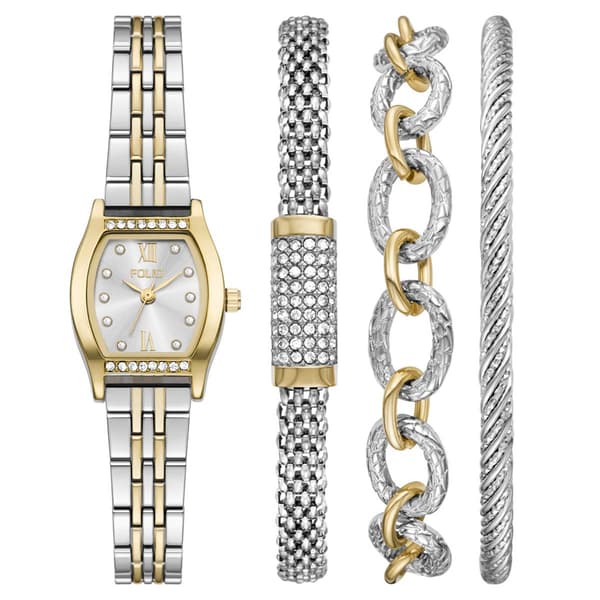 Womens Folio Silver Dial Watch & Bracelet Set - FMDFL2093 - image 