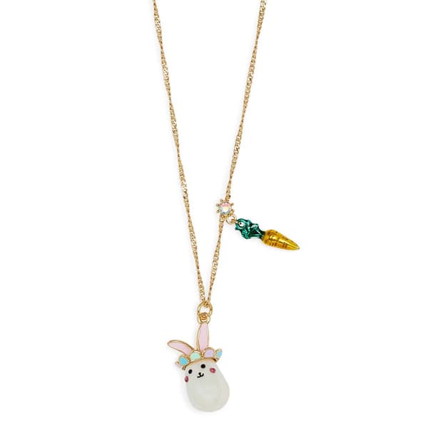 Betsey Johnson Pearl Critters Bunny Pendant Necklace