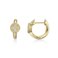 Brilliant Grown 18kt. Gold-Plated Lab-Grown Diamond Hoop Earrings - image 2