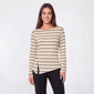 Womens BB Dakota Long Sleeve Asymetrical Button Hem Tee - image 1