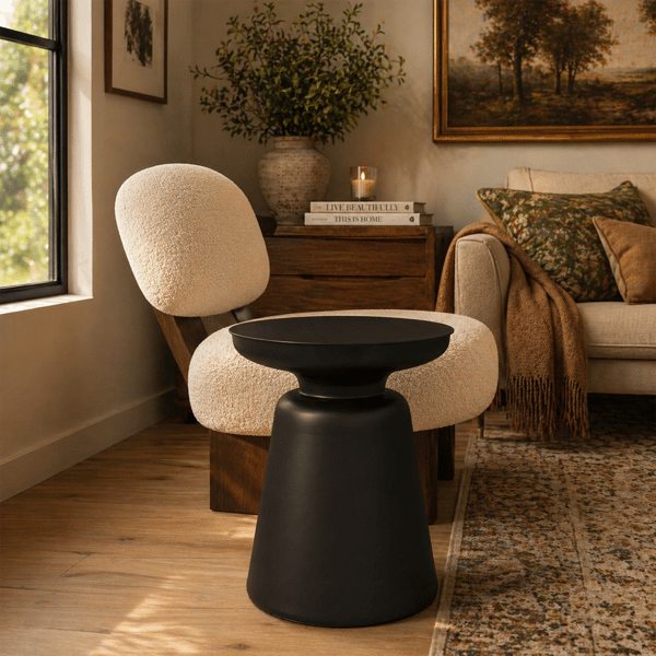 9th & Pike® Modern Black Metal Accent Table