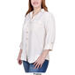 Womens NY Collection 3/4 Roll Sleeve Airflow Casual Button Down - image 2