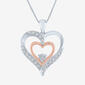 Nova Star&#174; Pink Plated Accent Lab Grown Diamond Heart Necklace - image 2