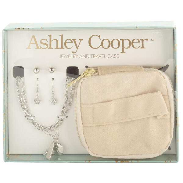 Ashley Cooper&#40;tm&#41; Silver Necklaces & Earrings Jewelry Pouch Set - image 
