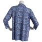Womens Hasting & Smith 3/4 Roll Sleeve Button Front Floral Top - image 2