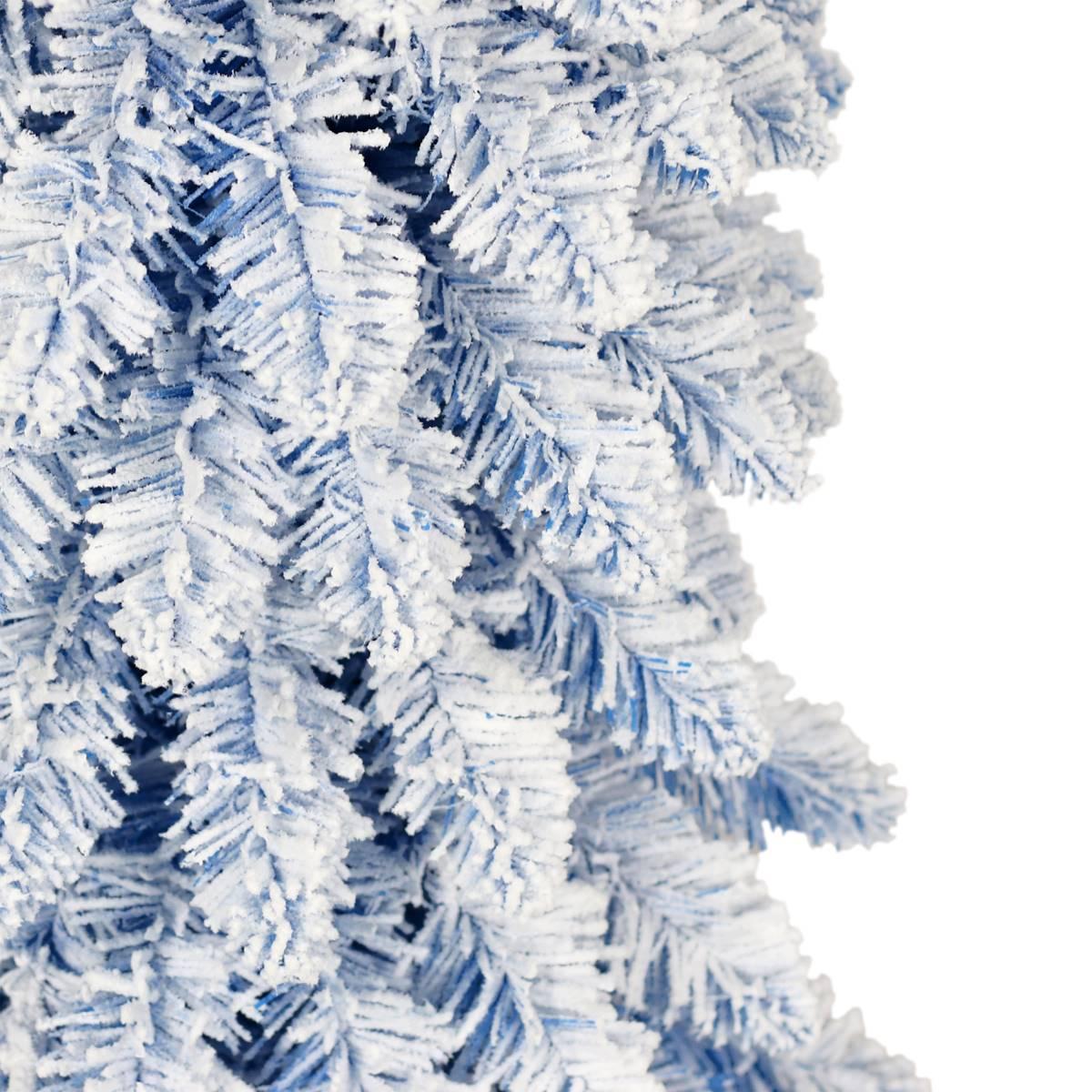 Puleo International 4ft. Pre-Lit Flocked Pencil Christmas Tree