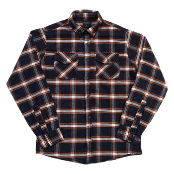 Young Mens Architect® Jean Co. Flannel Shirt - Navy/Orange/White - Boscov's