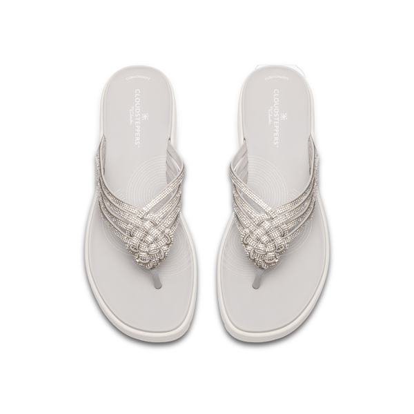 Womens Clarks® Cloudsteppers™ Drift Gem Thong Sandals
