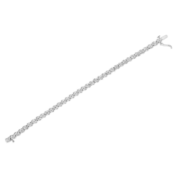 Haus of Brilliance Sterling Silver 1/10ctw. Tennis Bracelet