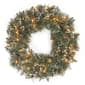 National Tree 24in. Glittery Bristle&#40;R&#41; Pine Pre-Lit Wreath - image 1