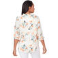 Womens Emaline Patras Ruffled V-Neck Floral Casual Button Down - image 3