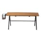 Baxton Studio Mariela Brown Low Profile Coffee Table w/ Basket - image 3