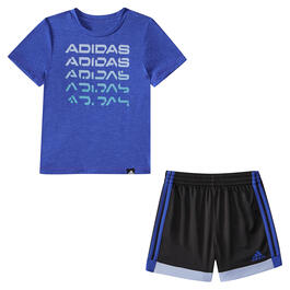 Baby Boy &#40;12-24M&#41; adidas&#40;R&#41; Tech Stripe Tee & Shorts Set