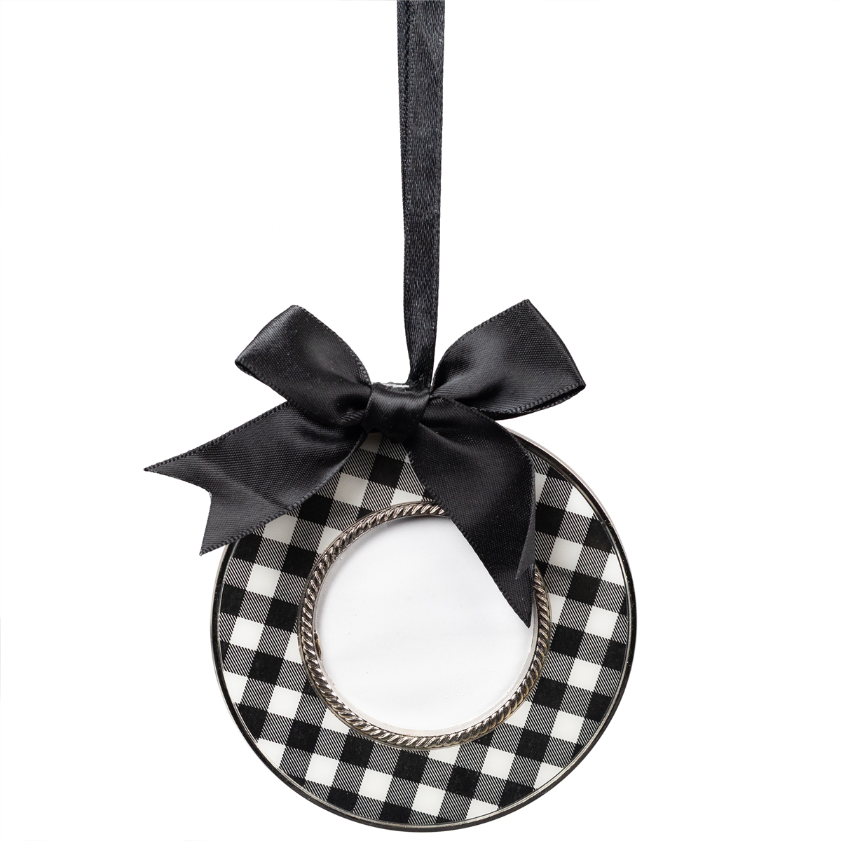 Northlight 4ct. Plaid Photo Frame Christmas Ornaments with Bows