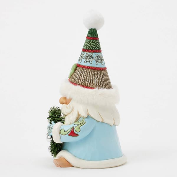 Jim Shore Gnome Wreath & Fur Hat Christmas Figurine