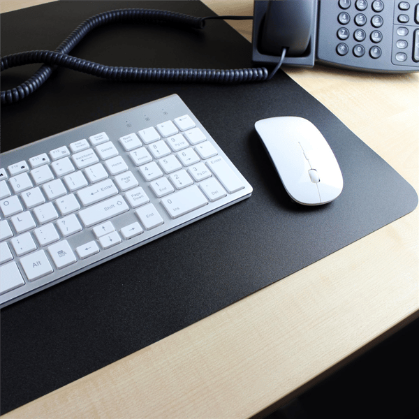 Floortex® Desktex® Black Vinyl Rectangular Desk Pad