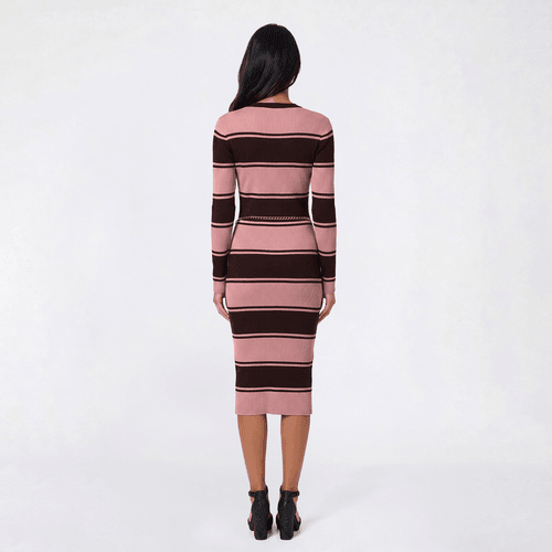 Juniors Madden Girl Rugby Stripe Chain Belt Sweater Dress