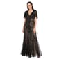 Plus Size R&M Richards Flutter Sleeve V-Neck Sequin Evening Gown - image 1