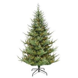 Puleo International Pre-Lit 7.5ft. Hillside Spruce Christmas Tree