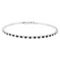 Athra Fine Silver Plated Black & White Crystal Coil Bracelet - image 1