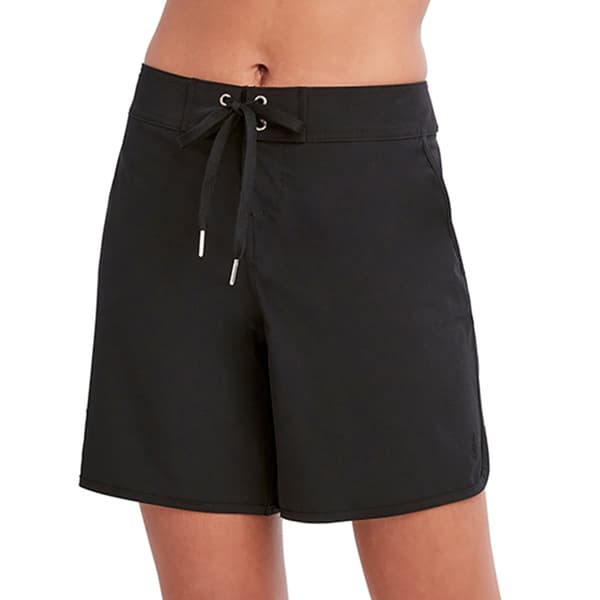 Womens Nautica 9in. Board Shorts Swim Bottoms - Black