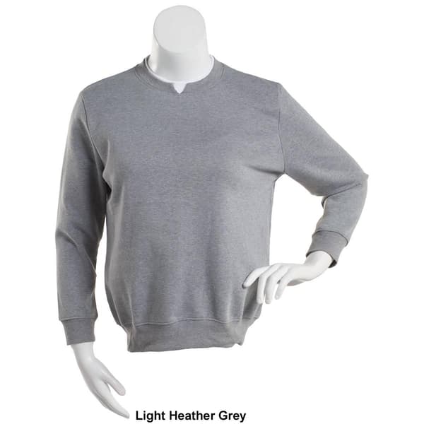 Womens Hasting & Smith Long Sleeve Basic Fleece Crew Neck Top