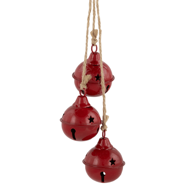 Northlight 2pk. Red Cascading Christmas Jingle Bell Ornaments