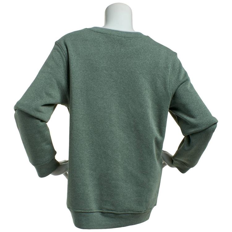 Petite Hasting & Smith Large Floral Studded Fleece Sweatshirt