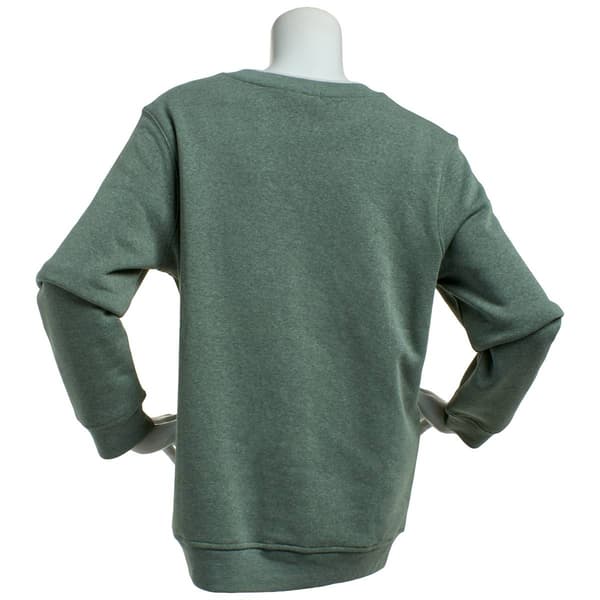 Plus Size Hasting & Smith Large Floral Studded Fleece Sweatshirt