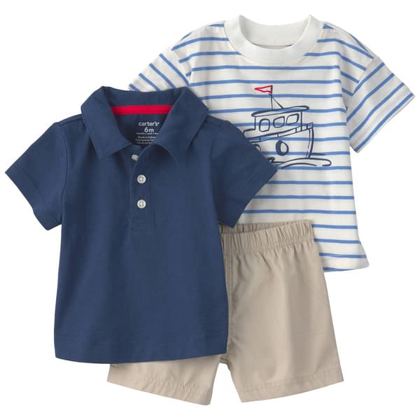 Baby Boy (3-24M) Carter''s(R) 3pc. Nautical Top & Shorts Set